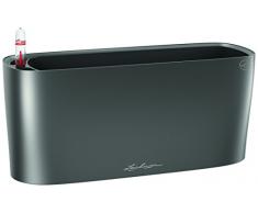 LECHUZA 15467 DELTA 10 Herausnehmbarer Pflanzeinsatz, Anthrazit Metallic, Hochwertiger Kunststoff, Inkl. Bewässerungssystem, für Innenraumbegrünung