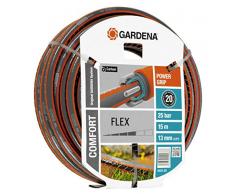 Gardena Comfort FLEX Schlauch 13 mm (1/2 Zoll), 15 m: Formstabiler, flexibler Gartenschlauch mit Power-Grip-Profil, aus hochwertigem Spiralgewebe, 25 bar Berstdruck, ohne Systemteile (18031-20)