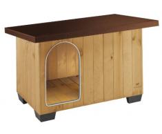 Ferplast 87015000 Hundehütte, Baita 80, mit Dach ca. 102 x 70 x 65.5 cm, ohne Dach ca. 87 x 51 x 65.5 cm, grün