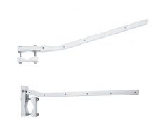 Sauvic 89415 - Wäscheständer für Geländer, weiß, anpassungsfähiger und klappbarer