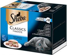 Sheba Classics in Pastete Katzenfutter, in verschiedenen Sorten, 72 Schalen (6 x 12 x 85g)