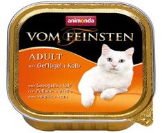 Animonda vom Feinsten 83200 Adult mit Geflügel+Kalb 32 x 100 g Schale - Katzenfutter