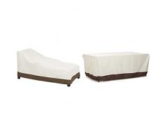 AmazonBasics Abdeckung für Chaiselongue & Abdeckung für Esstisch, 180 cm