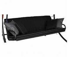 Angerer Auflage für Hollywoodschaukel, Elegance Style Schaukelauflage Design, schwarz, 180x50x50 cm, 42024/137