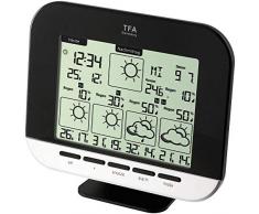 TFA Dostmann Gala satellitengestützte Funk-Wetterstation, 35.5055.01, mit Wetterdirekt Technologie, Profi-Wetterprognose, Reisewetter, Außentemperatur