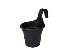 Elho Green Basics Easy Hanger Small - Übertopf - Lebhaft Schwarz - Draußen & Balkon - L 18.2 x W 26.2 x H 25.7 cm