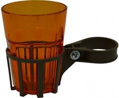Angerer Getränkehalter für Hollywoodschaukel mocca, inkl. Becher orange, 973/0002