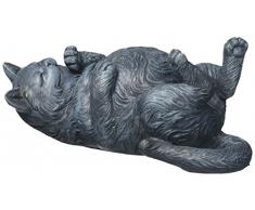 Design Toscano Verspielte Katze auf dem Rücken liegend, Figur