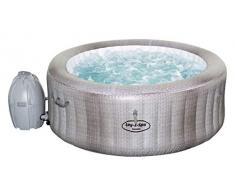 Bestway Lay-Z-Spa Whirlpool Cancun AirJet aufblasbarer, rund, 180 x 66 cm, 2-4 Personen, grau