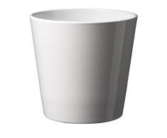 Soendgen Keramik Blumenübertopf, Dallas Style, weiß, 24 x 24 x 24 cm, 0078/0024/0050