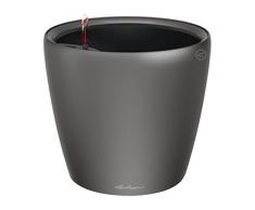 Lechuza 16103 CLASSICO Premium LS 50 Herausnehmbarer Pflanzeinsatz mit patentiertem Griffrahmen, Anthrazit Metallic, Hochwertiger Kunststoff, Inkl. Bewässerungssystem, Für Innenraumbegrünung