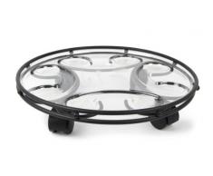 Plastec SC14BK Untersetzer Deluxe, 35,6 cm, Schwarz