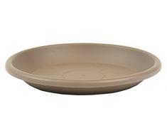 greemotion Blumentopfuntersetzer Taupe - Untersetzer Blumen mit 19 cm Durchmesser Höhe 2,4 cm - Pflanzkübel Untersetzer aus Kunststoff - Pflanzenuntersetzer rund - Pflanzen Untertopf