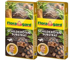 Floragard Schildkrötensubstrat 2x50l - natürliche Einstreu ohne Dünger - für Landschildkröten u. andere Reptilien - für Frühbeet, Überwinterung und für Terrarien - 100l