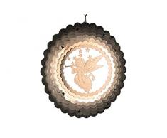 Spin-Art Windspiel Christmas Angel, silber, 31 x 34 cm, 120AN308