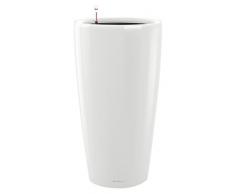 LECHUZA RONDO Premium 40, Weiß hochglanz, Hochwertiger Kunststoff, Inkl. Bewässerungssystem, Herausnehmbarer Pflanzeinsatz, Für Innen- und Außenbereich, 15740