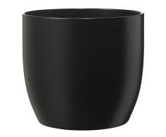 Soendgen Keramik Blumenübertopf, Basel Fashion, schwarz, 16 x 16 x 15 cm, 0069/0016/1943
