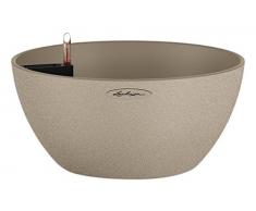 LECHUZA CUBETO Stone 40, Sandbeige, Hochwertiger Kunststoff, Inkl. Bewässerungssystem, Herausnehmbarer Pflanzeinsatz, Für Innen- und Außenbereich, 13841