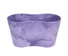 Artstone Pflanzgefäß Pflanzkübel duo Claire, frostbeständig und leichtgewichtig, Lila, 26x13x14cm