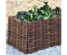 Hochbeet Gartenbeet Pflanzenbeet Beet aus Weide 100x40x40cm inkl. Pflanztasche