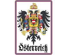 Schatzmix Österreich Wappen Adler Austria Metal Sign deko Schild Blech Garten