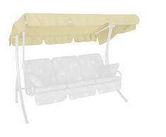 Angerer 808/12 Sonnendach für Hollywoodschaukel Polyacryl, Elfenbein, 210 x 145 cm