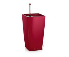 Lechuza MAXI-CUBI Tischgefäße Pflanzgefäß mit Erd-Bewässerungs-System, scarlet rot hochglanz, 14 x 14 x 26 cm