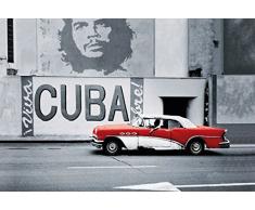 Schatzmix Viva Cuba Rote Auto Che Guevara Metal Sign deko Sign Garten Blech