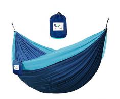 Vivere PAR252 Hängematte Nylon Doppel, Navy/Türkis