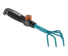 Gardena combisystem-Blumenkralle: 5-Zinken-Kleingrubber zum Lockern des Bodens in Beeten und Blumenkästen, Arbeitsbreite 7 cm, ergonomischer Griff, Korrosionsschutz (8923-20)