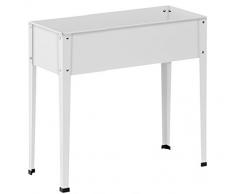 Dehner Hochbeet Münster, ca. 60 x 30 cm, Höhe 80 cm, Metall, weiß