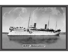 Schatzmix SMS Hohenzollern kriegschiff Boot Metal Sign deko Sign Garten Blech