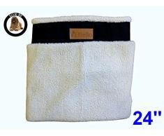 Ellie-Bo Ersatz Hundebett Cover mit Faux Wildleder und Schaffell, 56 x 41 cm, Klein, Schwarz