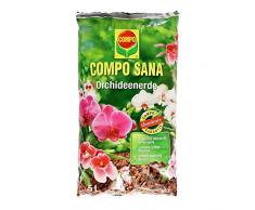 COMPO SANA Orchideenerde mit 8 Wochen Dünger für alle Orchideenarten, Kultursubstrat aus Pinienrinde , 5 Liter