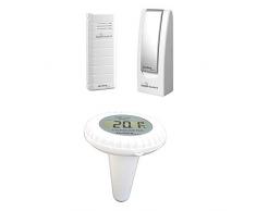 Technoline Mobile Alerts MA 10001 Starter Set Hausüberwachungssystem, inklusive Gateway und Temperatursender, 4 x 2,5 x 10,3 + Wetterstation Haus-Überwachungs-System, weiß, 3,8 x 2,1 x 12,8 cm