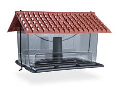 Windhager Vogelfuttersilo RANCH Vogelfutterhaus Futterhaus Vogelhäuschen Vogelhaus, aus Kunststoff, inklusive Aufhängeschnur, 06937