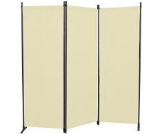 Angerer Paravent 3-tlg. PE-Gewebe beige, 630/006/12,165 x 2 x 165 cm