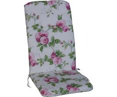 Angerer Sesselpolster hoch Design Pfingstrose Stuhlaulfage, rosa, 120 x 50 x 6 cm, 2103/012