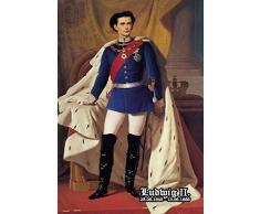 Schatzmix Ludwig II König von Bayern 1845-1886 Portrait im Stehen Metal Sign deko Sign Garten Blech