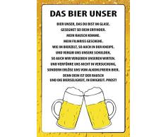Schatzmix Das Bier Unser Metal Sign deko Sign Garten Blech