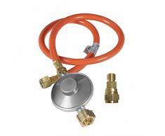 Outdoorchef Grill Gasdruckregler 50mbar– Druckminderer für einfache Selbstmontage – Gasschlauch + Druckregler + Adapter für Gasgrill