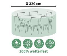 BEO Abdeckung für Outdoor Gartenmöbel rund Ø 320 cm – schützt vor Wind, Regen und Sonneneinstrahlung – robuste Schutzhülle mit perfektem Sitz – schützt vor Wind, Regen und Sonneneinstrahlung – reißfeste Abdeckhaube