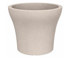 Scheurich No1 Stone, Pflanzgefäß aus Kunststoff, Sand, 40 cm Durchmesser, 33,2 cm hoch, 22 l Vol.