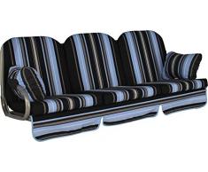 Angerer 1018/190 Deluxe Schaukelauflage Hamburg, Blau, 3-Sitzer