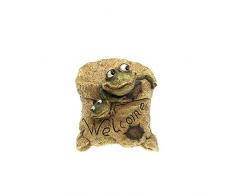 Happy Green 46627 Blumentopf Wandtattoo Frosch Kunstharz braun 30 x 25 x 10 cm