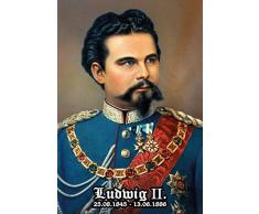 Schatzmix Ludwig II König von Bayern 1845-1886 Portrait Metal Sign deko Sign Garten Blech