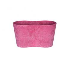 Artstone Pflanzgefäß Pflanzkübel duo Claire, frostbeständig und leichtgewichtig, Pink, 26x13x14cm