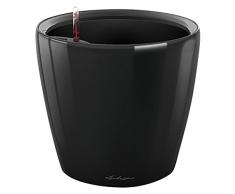 Lechuza 16049 CLASSICO Premium LS 28 Herausnehmbarer Pflanzeinsatz mit patentiertem Griffrahmen, Schwarz Hochglanz, Hochwertiger Kunststoff, Inkl. Bewässerungssystem, Für Innenraumbegrünung