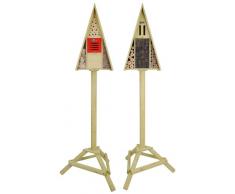 Esschert Design Insektenhotel, Insektenhaus auf Ständer, ca. 55 cm x 47 cm x 146 cm