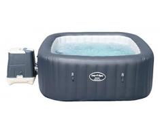 Bestway Lay-Z-Spa Hawaii HydroJet Pro, selbstaufblasender Whirlpool, eckig, 180 x 180 x 71 cm, 2-4 Personen, grau